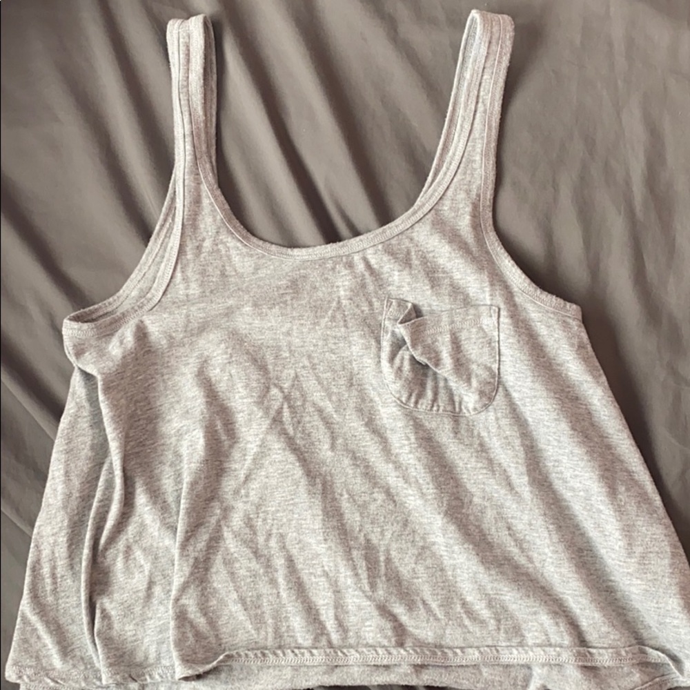 Loose Gray Crop Top🖤